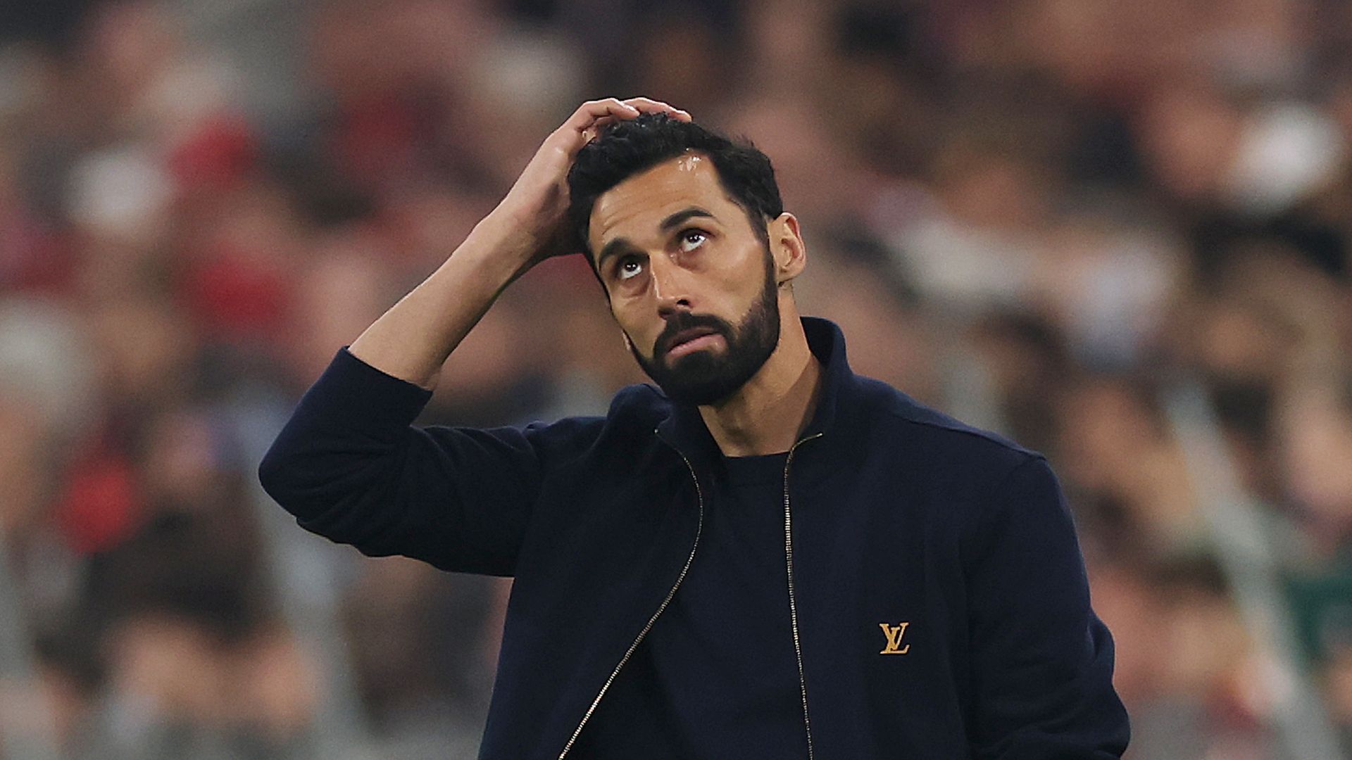 Álvaro Arbeloa durante un partido como entrenador del Real Madrid